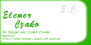 elemer czako business card